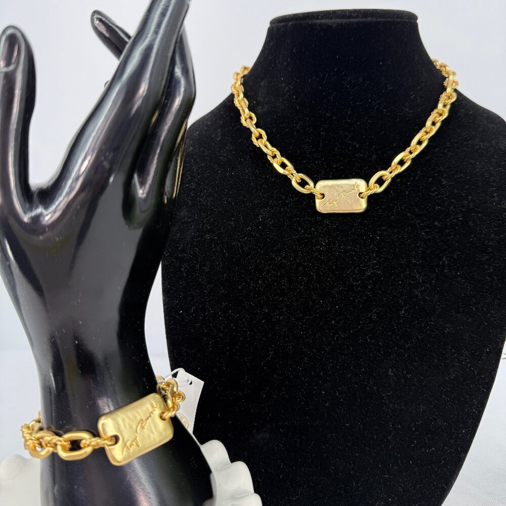 Tory Burch Wide Tag Chunky Bracelet